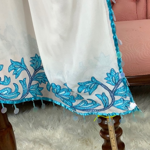 Cream/white sheer beach cover PIZAZZ - Picture 7 of 10